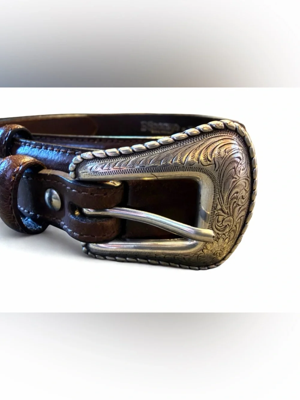 Nocona Genuine Leather Belt Brown with Western Buckle 36